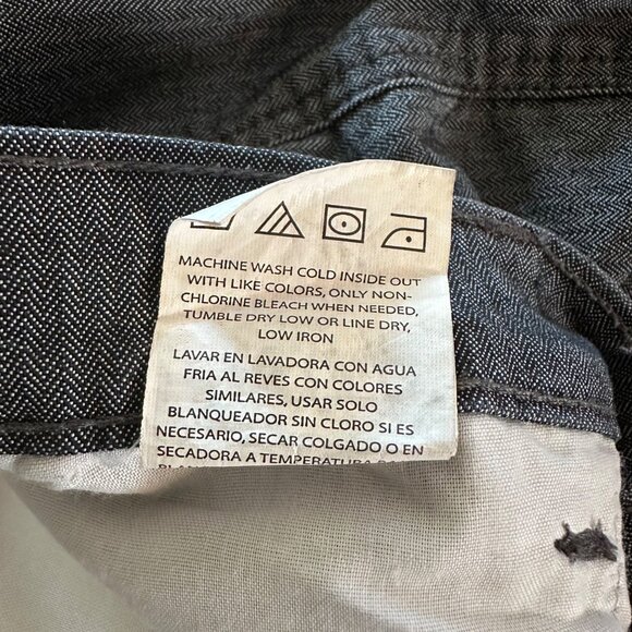 Riders by Lee Women’s 14P Black Gray Pinstripe Pants Petite Stretch Straight Leg - Picture 4 of 7